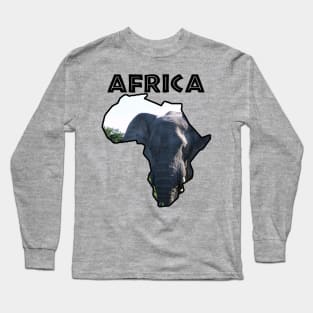 Africa Wildlife Continent Elephant Bull Long Sleeve T-Shirt